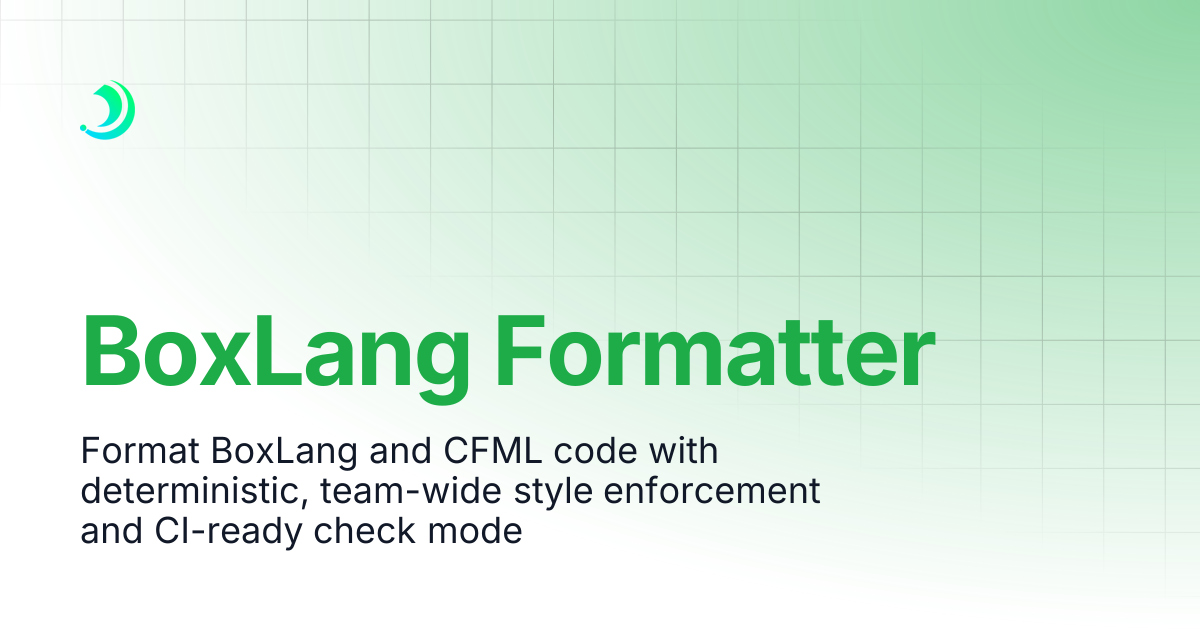 BoxLang Formatter | BoxLang : A Modern Dynamic JVM Language
