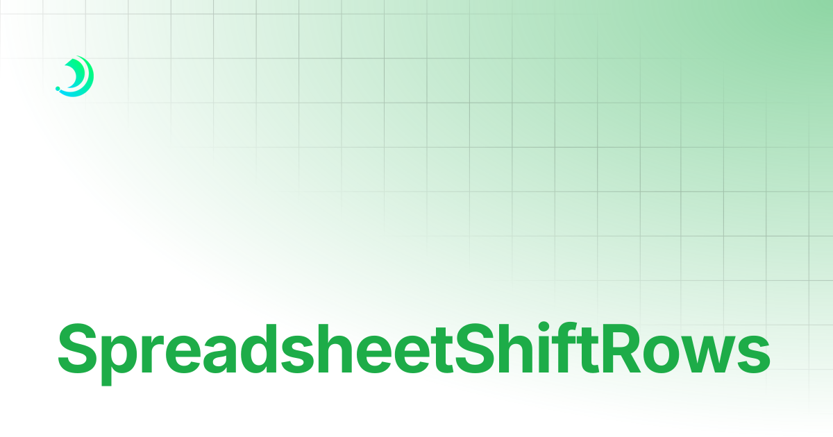 SpreadsheetShiftRows | BoxLang : A Modern Dynamic JVM Language
