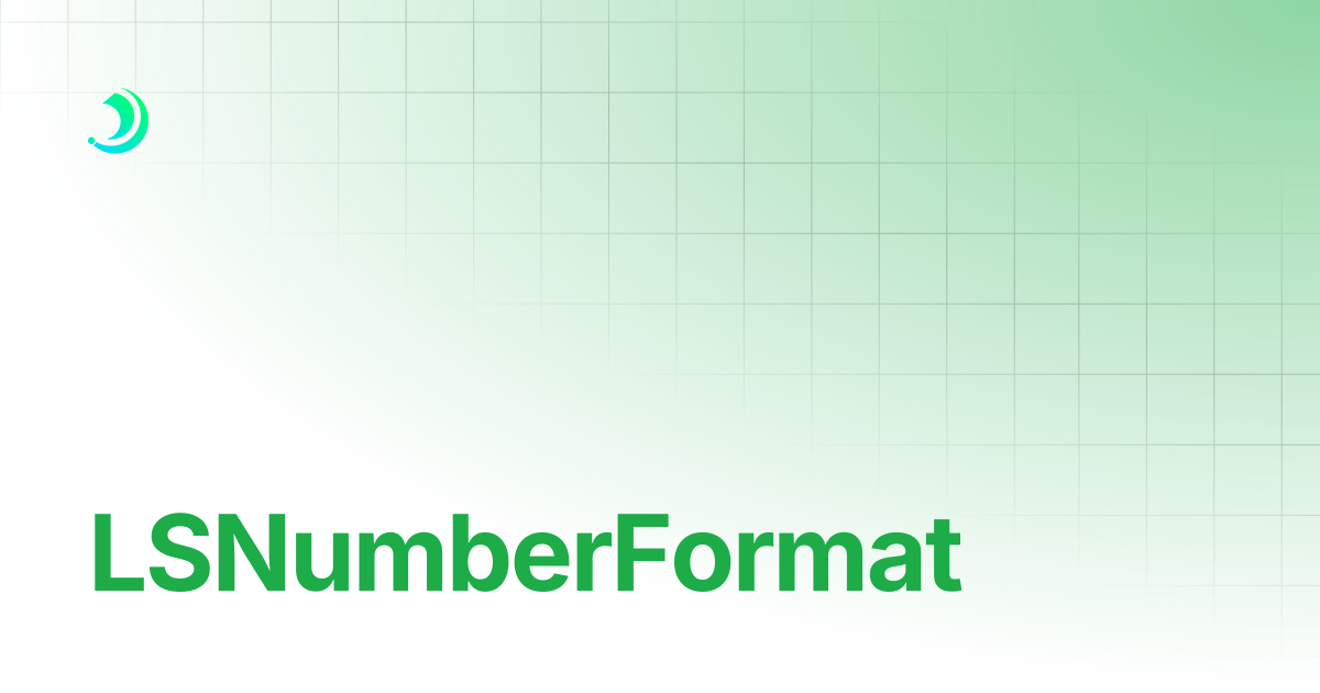 LSNumberFormat | BoxLang : A Modern Dynamic JVM Language